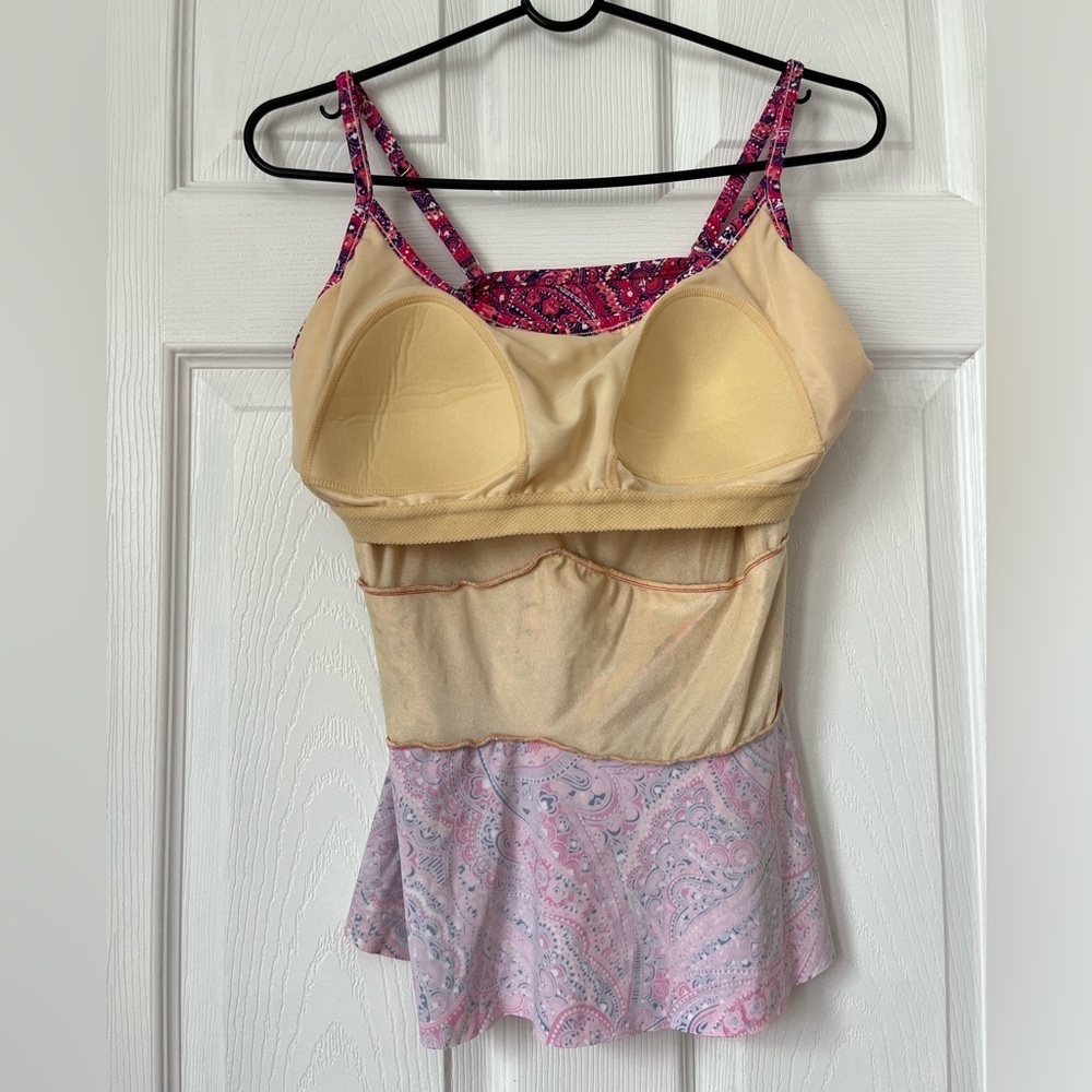 Miraclesuit DD Cup Tankini Top Pink Paisley Size 10 - Picture 6 of 7